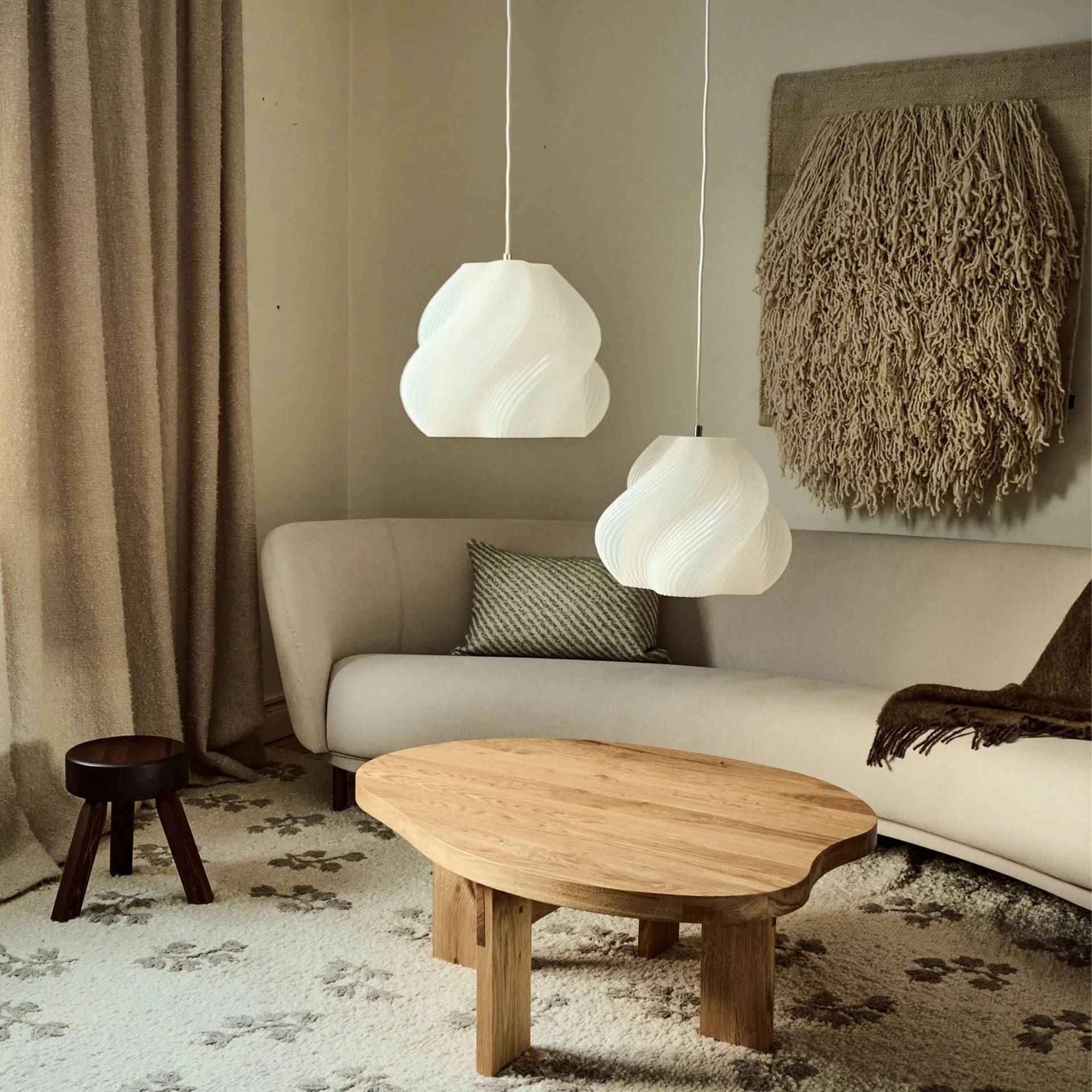 소프트 서브 펜던트 조명, White-brass, 02, 25 cm Crème Atelier