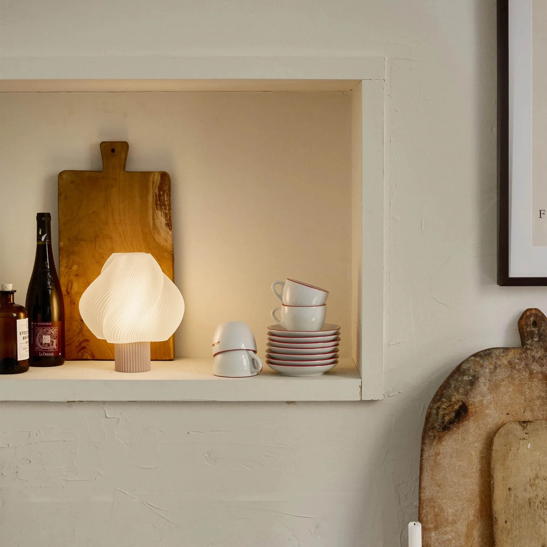 소프트 서브 무선 테이블 조명, Wild strawberry, 23 cm Crème Atelier