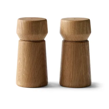 암스테르담 소금, 후추 그라인더 세트 - Natural, Fsc Oak, 2-piece Set - Crushgrind