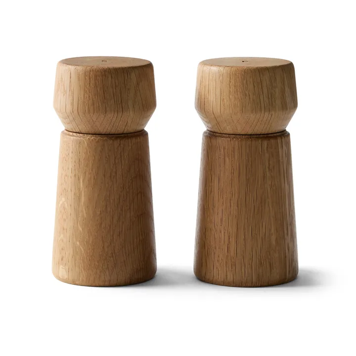 암스테르담 소금, 후추 그라인더 세트 - Natural, Fsc Oak, 2-piece Set - Crushgrind