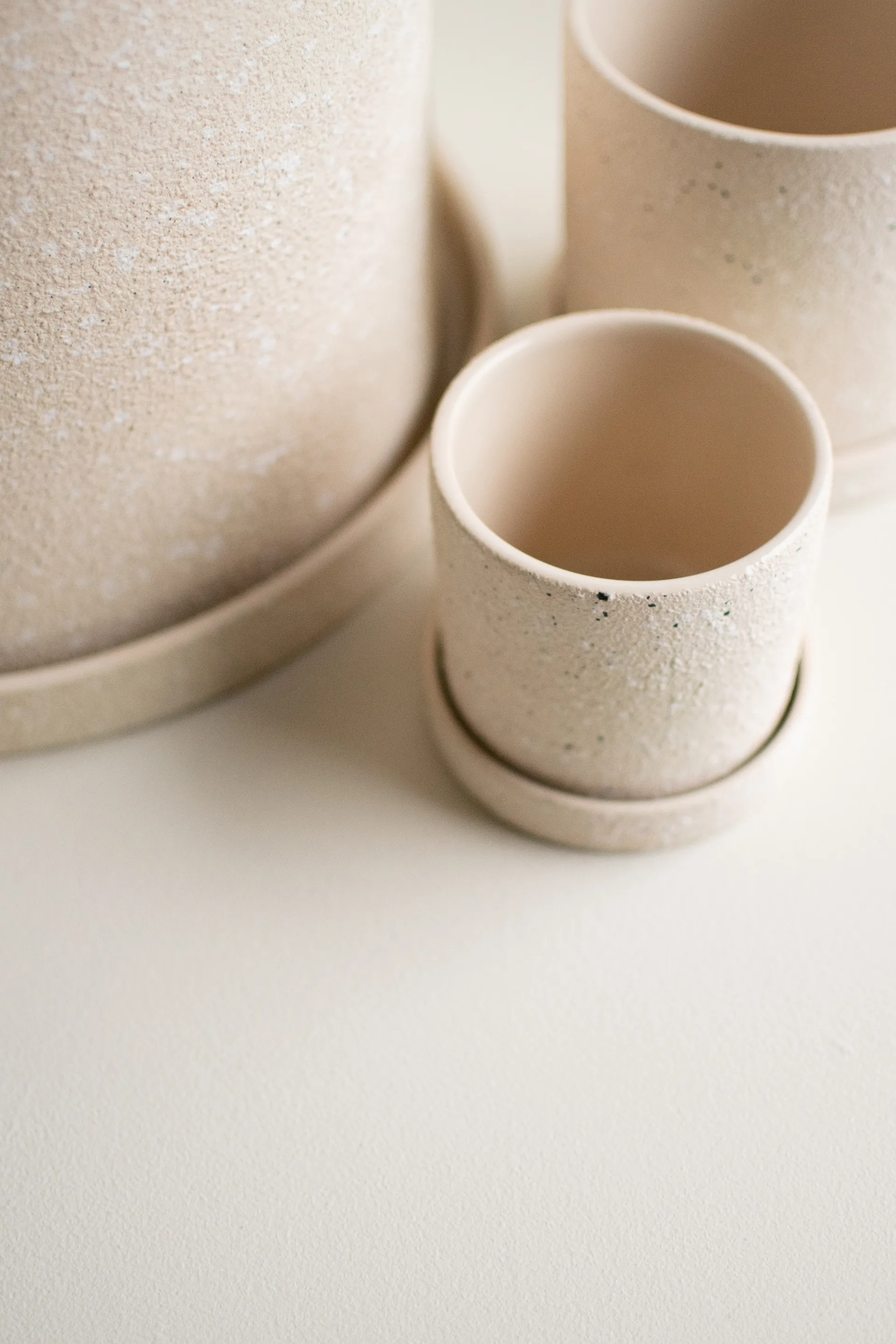 그로우 화분과 받침 세트 10 cm, Cream structure DBKD | 디비케이디