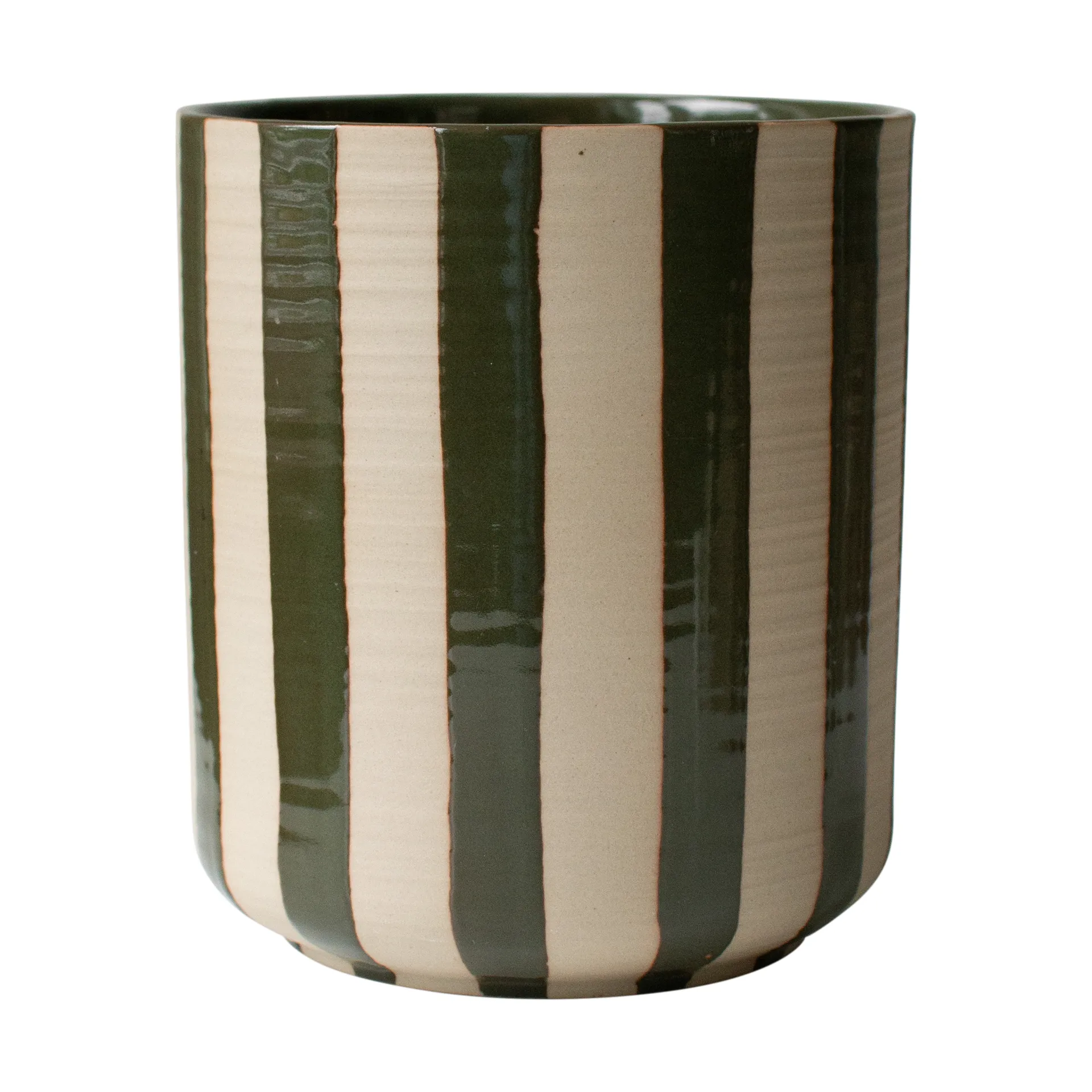 라인 팟 Ø14x16 cm, Stripe Green DBKD | 디비케이디