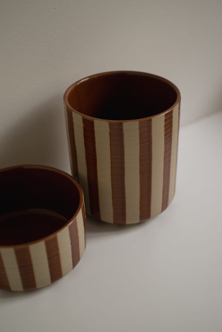 라인 팟 Ø14x16 cm, Stripe nougat DBKD | 디비케이디