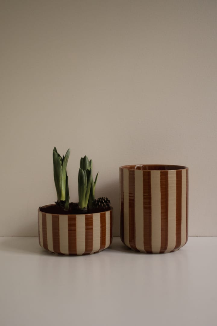 라인 장식 보울 Ø16 cm, Stripe nougat DBKD | 디비케이디