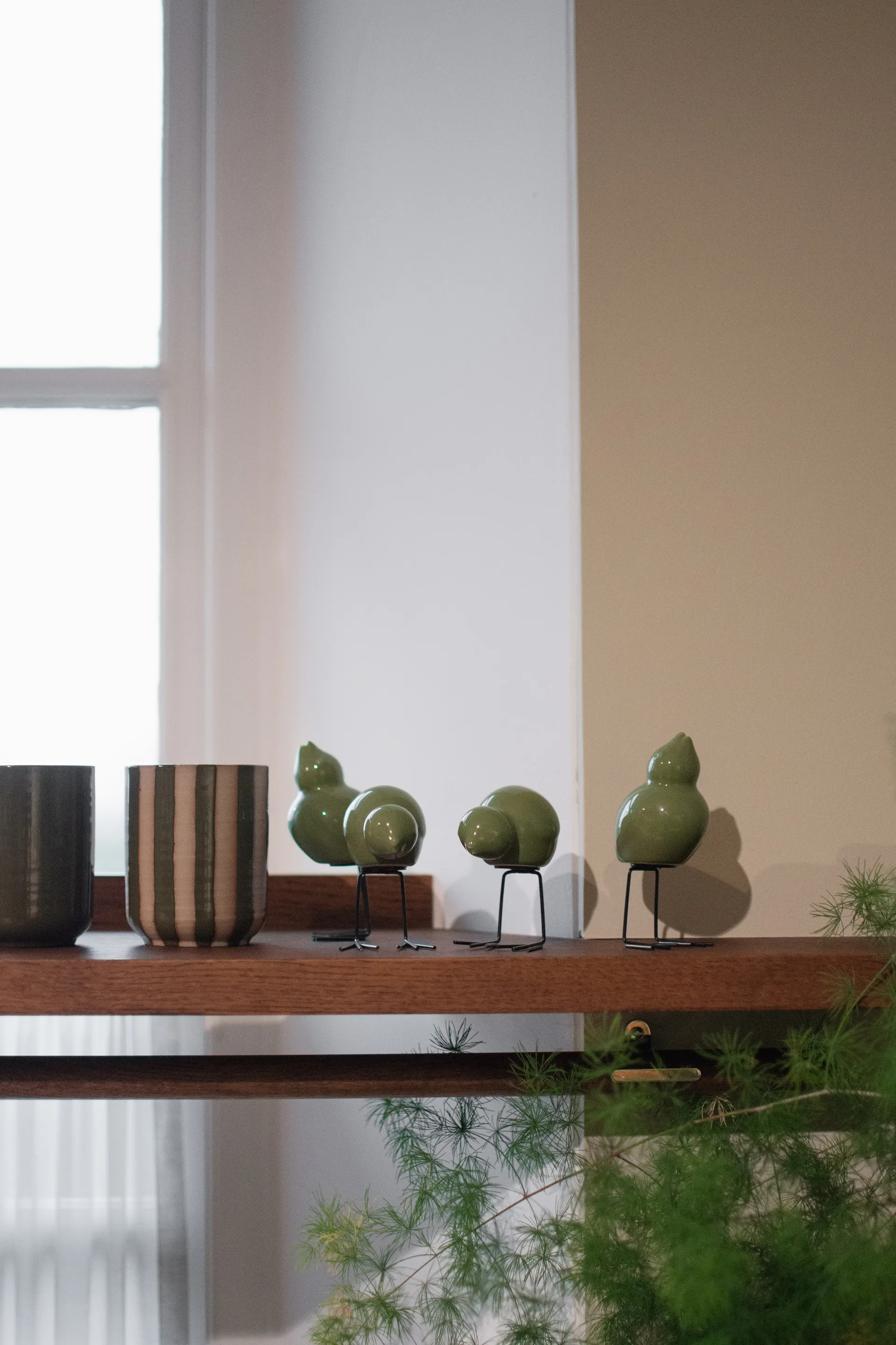 스웨디시 버즈 이스터 장식 2개 세트, Shiny green DBKD | 디비케이디