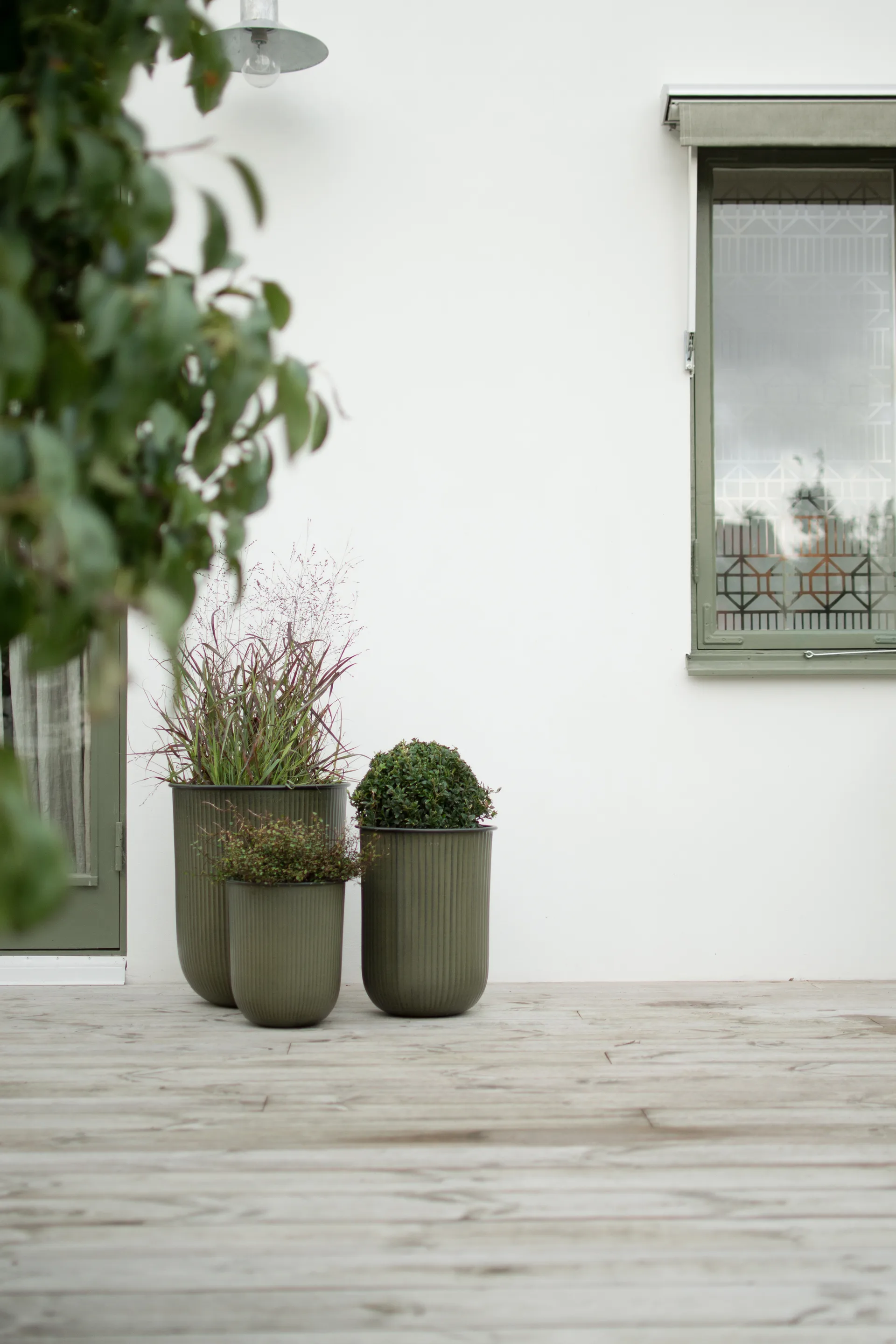 아웃 스트라이프 화분 3개 세트, Green DBKD | 디비케이디