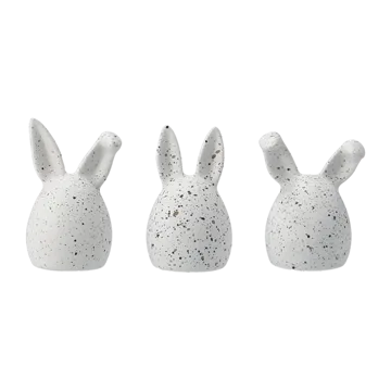 세 쌍둥이 부활절 토끼 3개 세트 - white dot - DBKD | 디비케이디