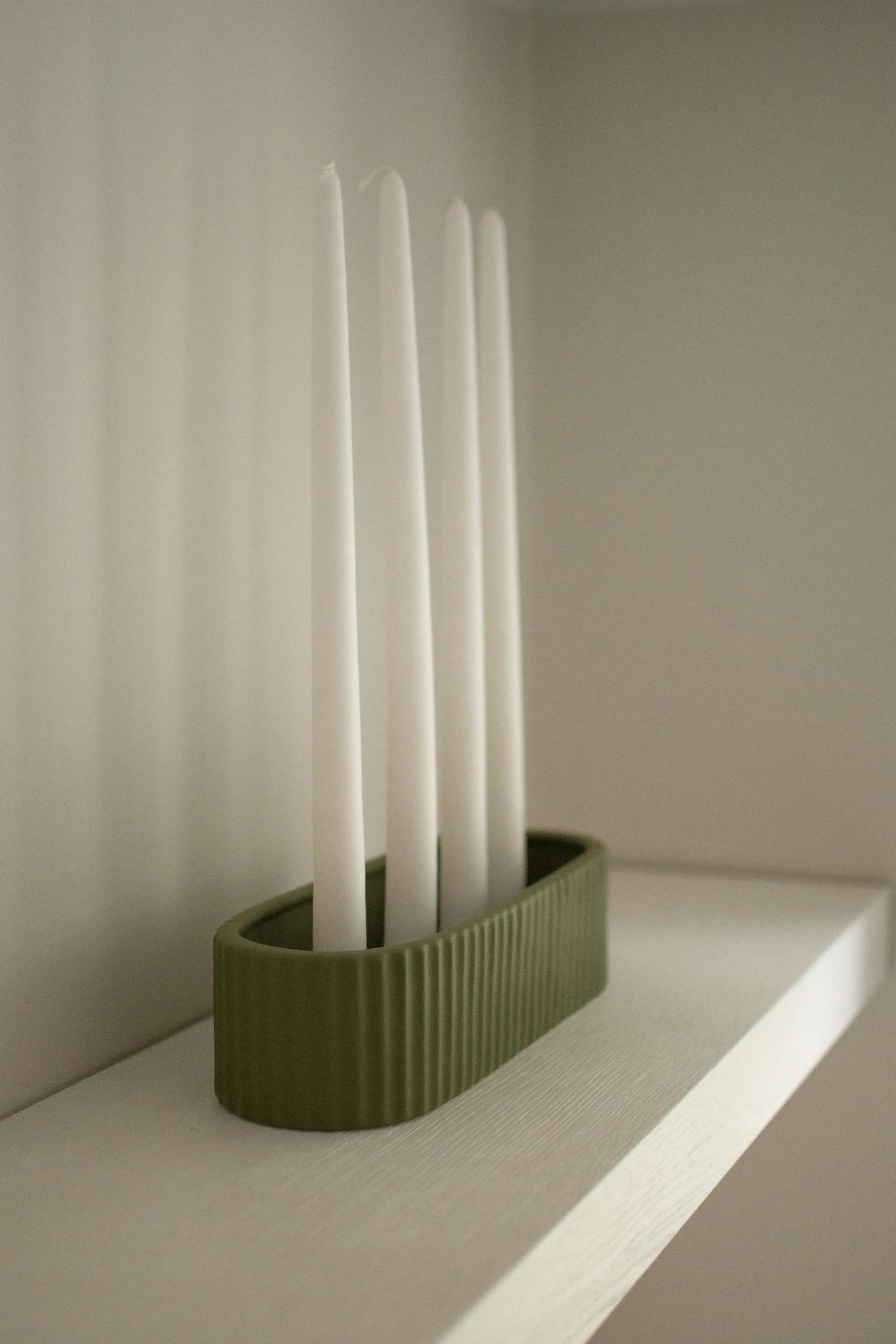 스트라이프 캔들 홀더 30 cm, Green DBKD | 디비케이디