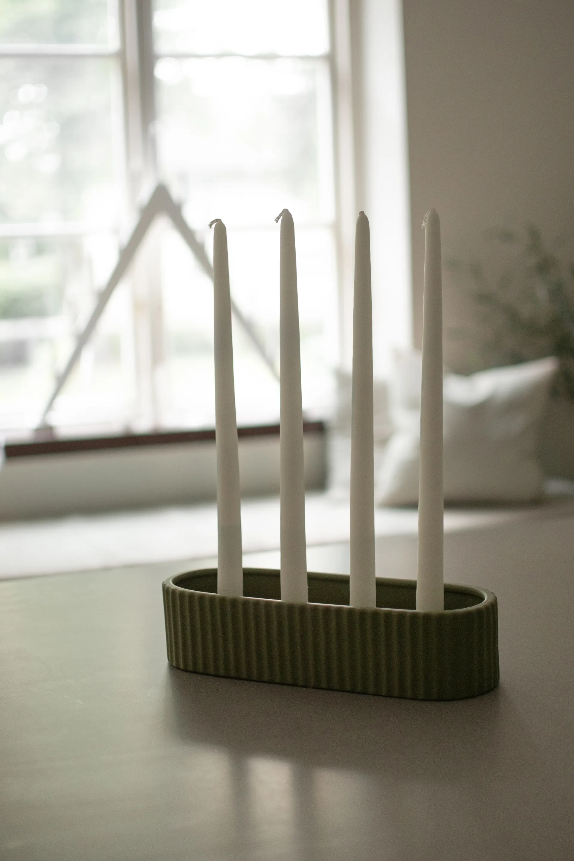 스트라이프 캔들 홀더 30 cm, Green DBKD | 디비케이디