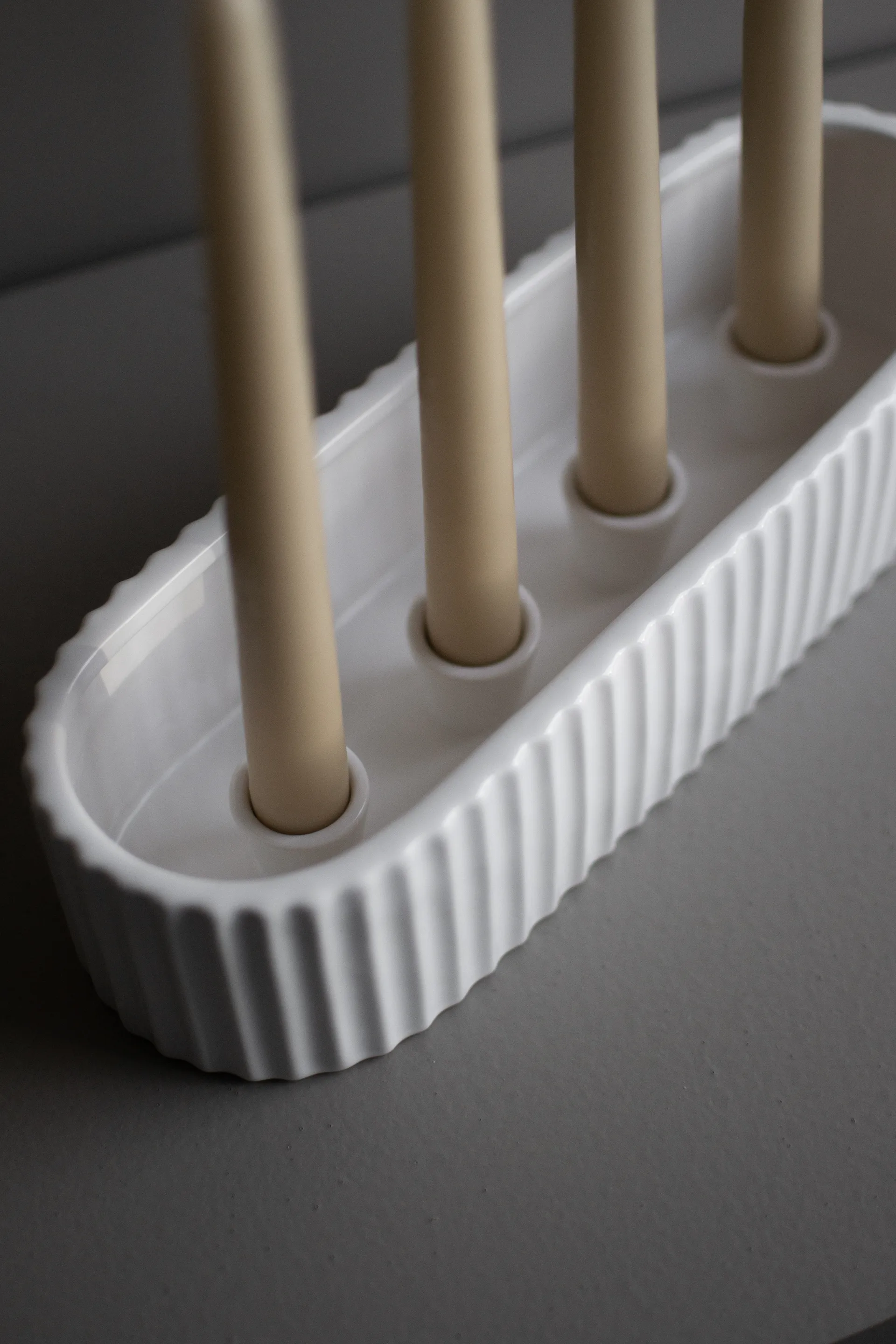 스트라이프 강림절 캔들 30 cm, Shiny white DBKD | 디비케이디