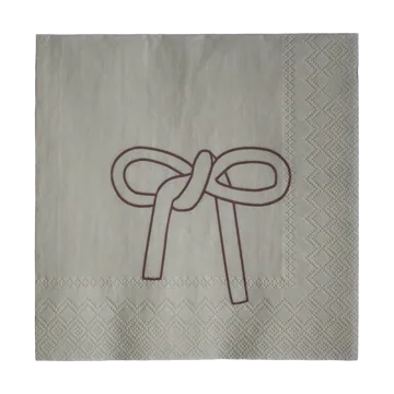 리본 종이 냅킨 33x33cm 20팩 - Beige - DBKD | 디비케이디