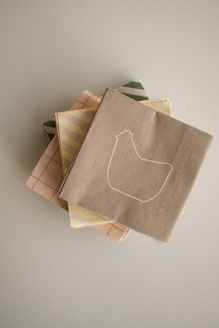 해피 �헨 종이 냅킨 33x33cm 20팩, Brown DBKD | 디비케이디
