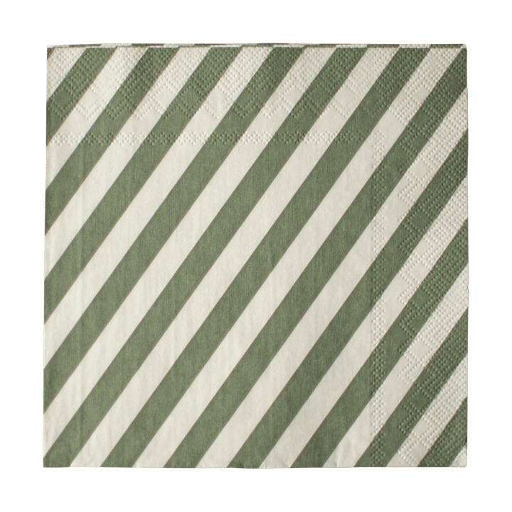 스트라이프 종이 냅킨 33x33cm 20팩 - Green - DBKD | 디비케이디