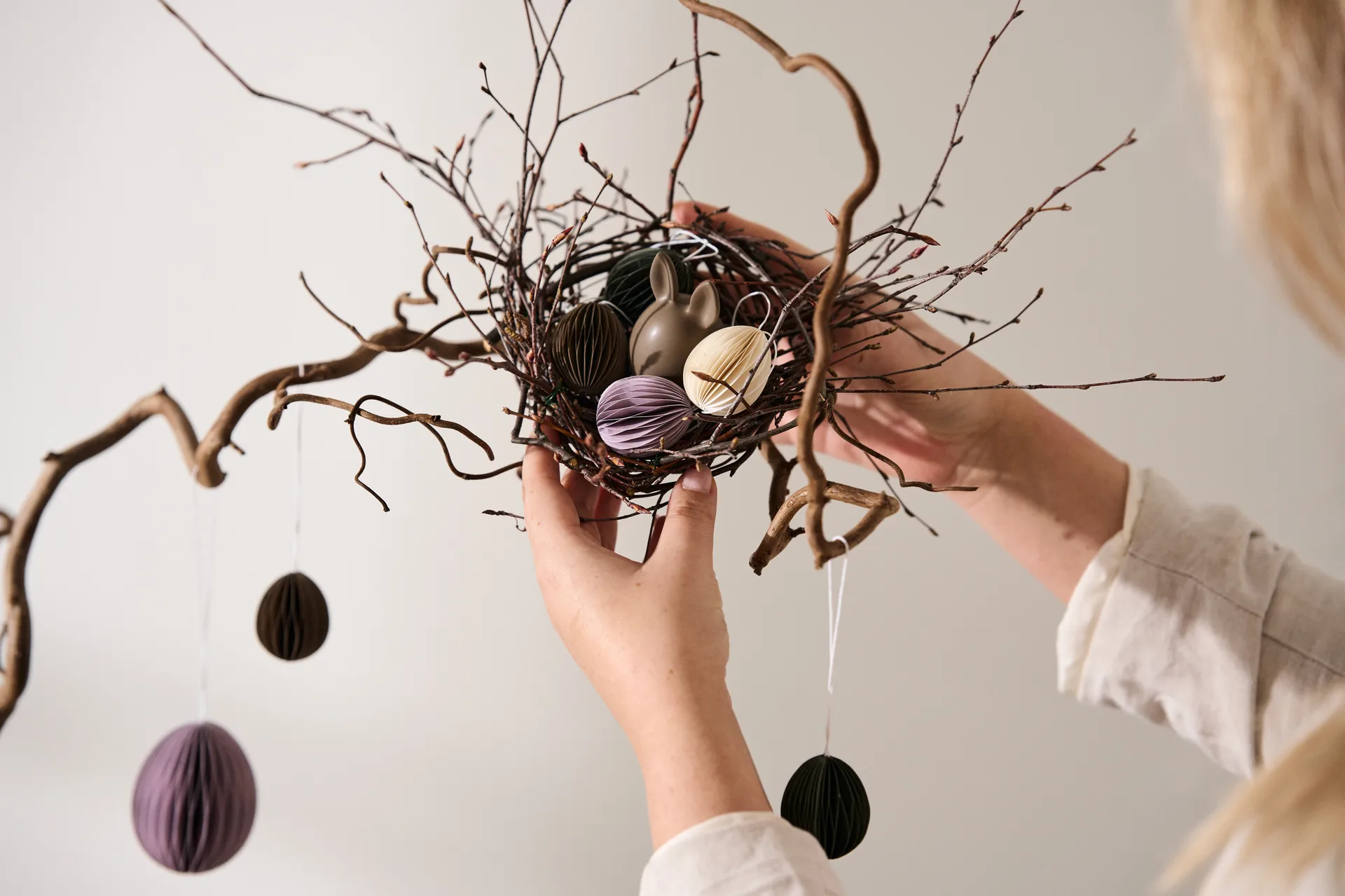 오보이드 페이퍼 이스터 데코레이션 스몰 4 cm, Sand DBKD | 디비케이디