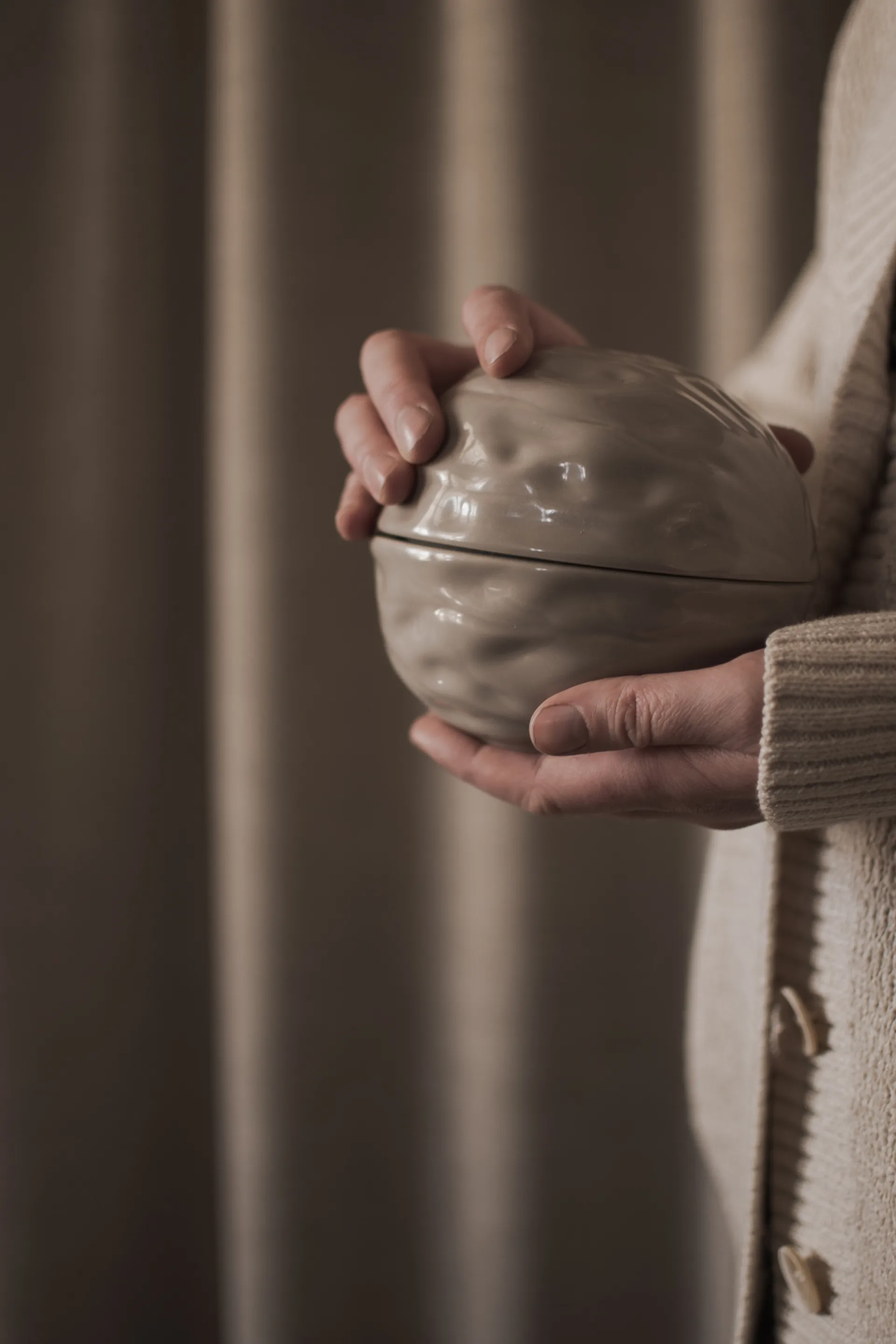 월넛 보울 & 덮개, Shiny mole DBKD | 디비케이디