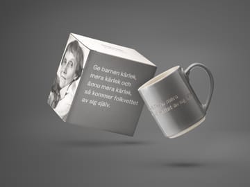 아스트리드 린드그렌 머그, give the kids 러브 - grey-swedish - Design House Stockholm | 디자인하우스스톡홀름