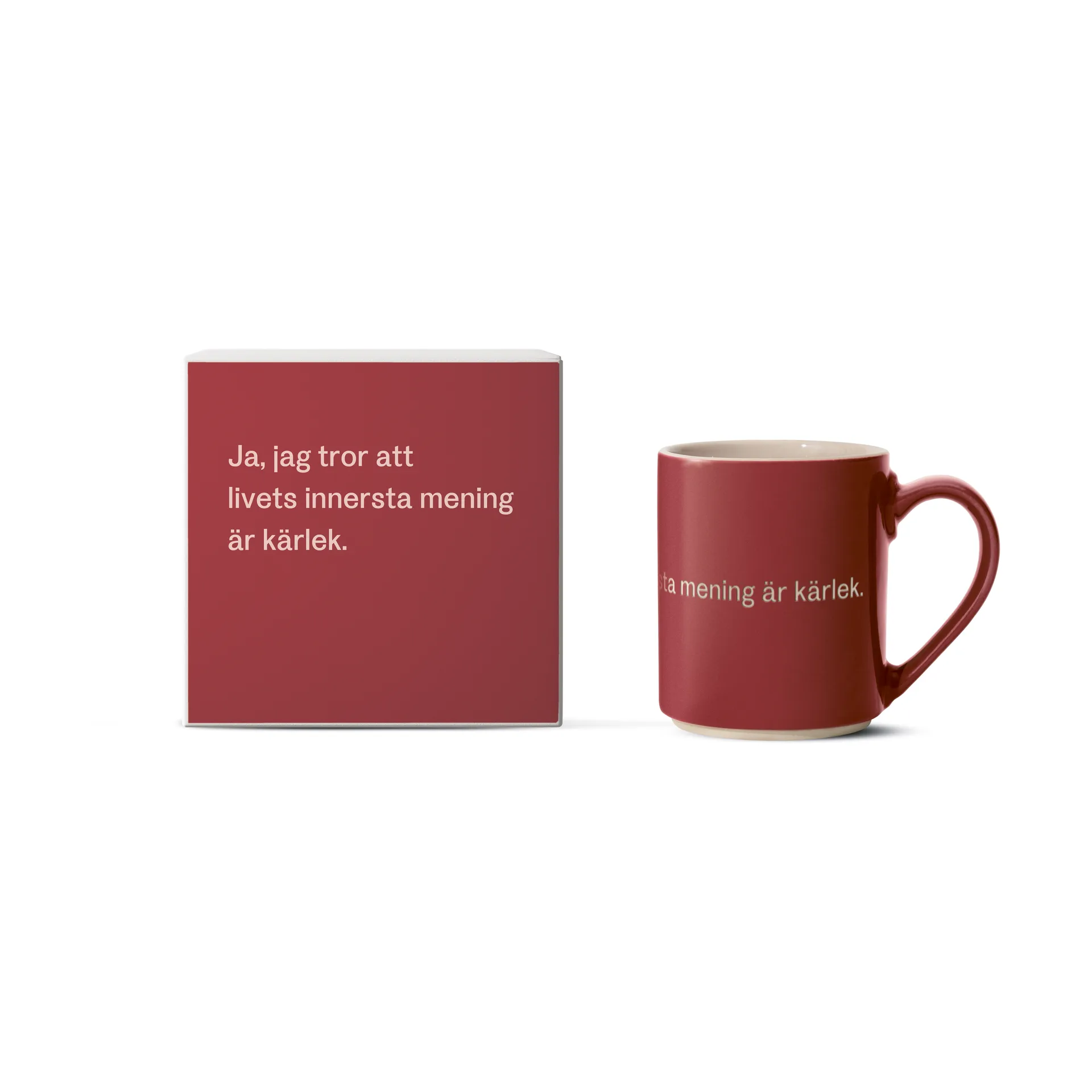 아스트리드 린드그렌 머그, ja, jag tror att livets…, Swedish text Design House Stockholm | 디자인하우스스톡홀름