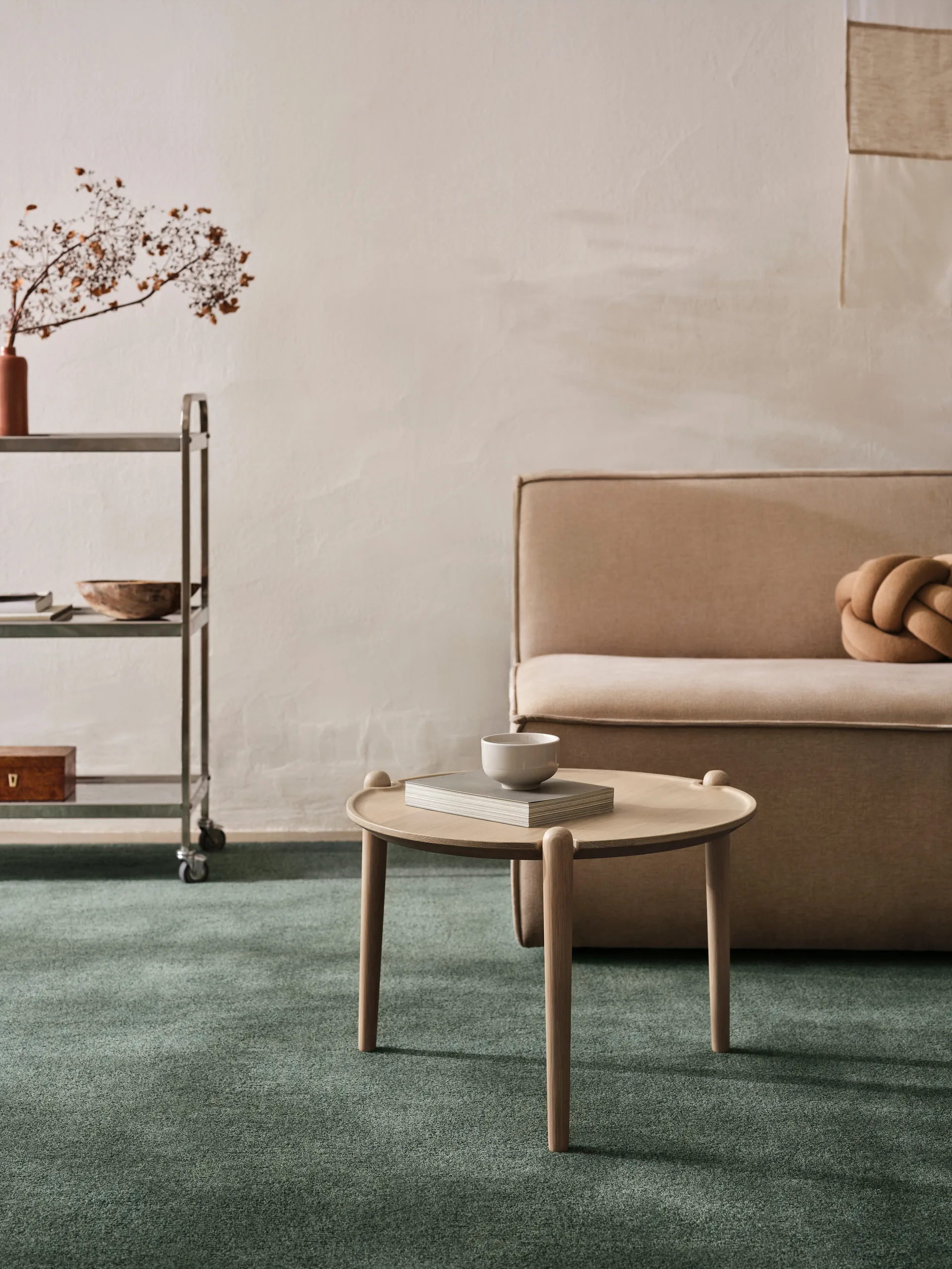 아리아 커피 테이블, Light oak, Ø60x37 cm Design House Stockholm | 디자인하우스스톡홀름