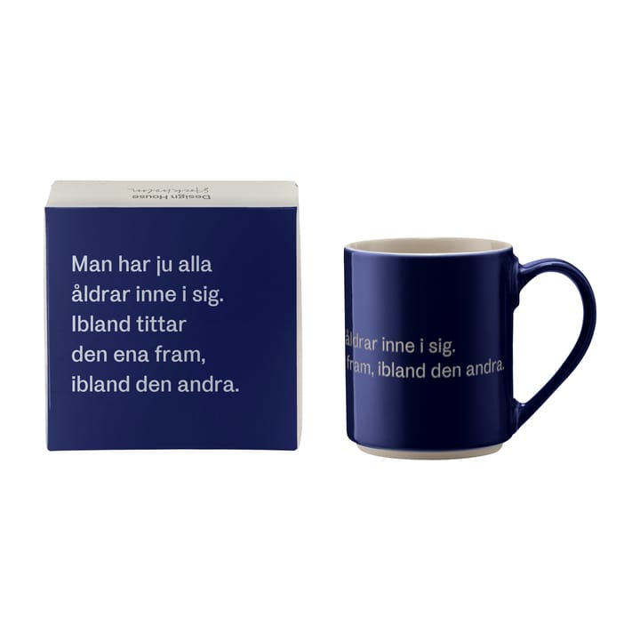 아스트리드 린드그렌 머그. man har ju alla åldrar, Swedish text Design House Stockholm | 디자인하우스스톡홀름