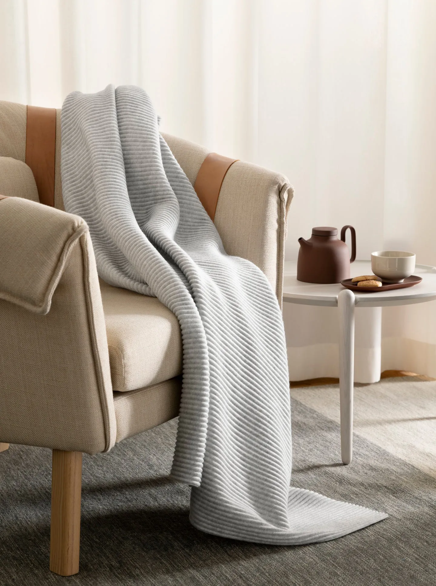 Pleece 스로우 140x160 cm, Light grey Design House Stockholm | 디자인하우스스톡홀름