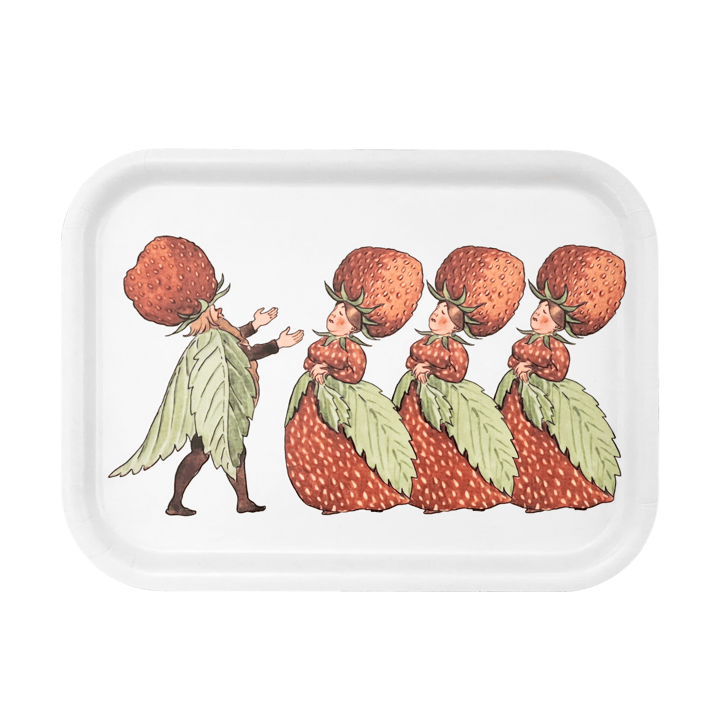 The Strawberry Family 트레이 20x27 cm - White - Design House Stockholm | 디자인하우스스톡홀름