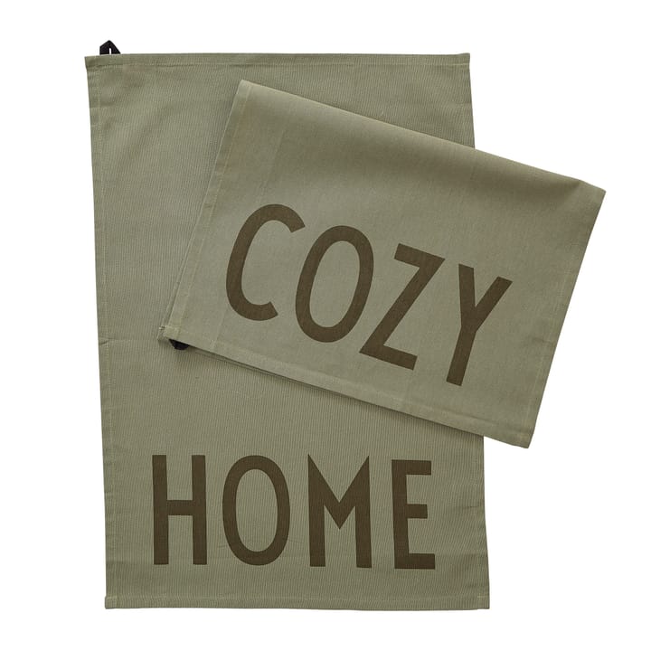 주방타올 페이보릿 2 피스 - Cozy-home-olive green - Design Letters | 디자인레터스