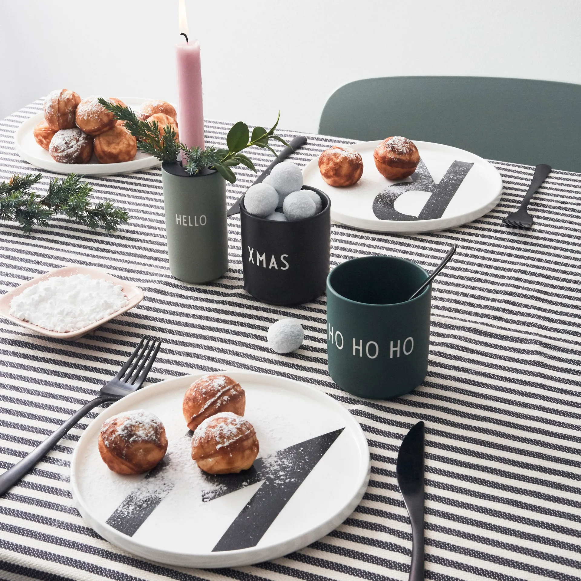 디자인레터스 페이버릿 컵 25 cl, Ho ho ho-dark green Design Letters | 디자인레터스