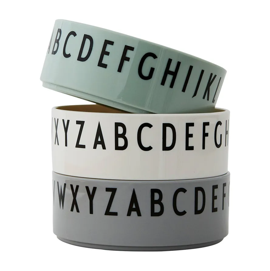 브렉퍼스트 디너 런치 보울 3개 세트, green Design Letters | 디자인레터스