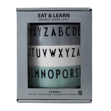 브렉퍼스트 디너 런치 보울 3개 세트 - green - Design Letters | 디자인레터스