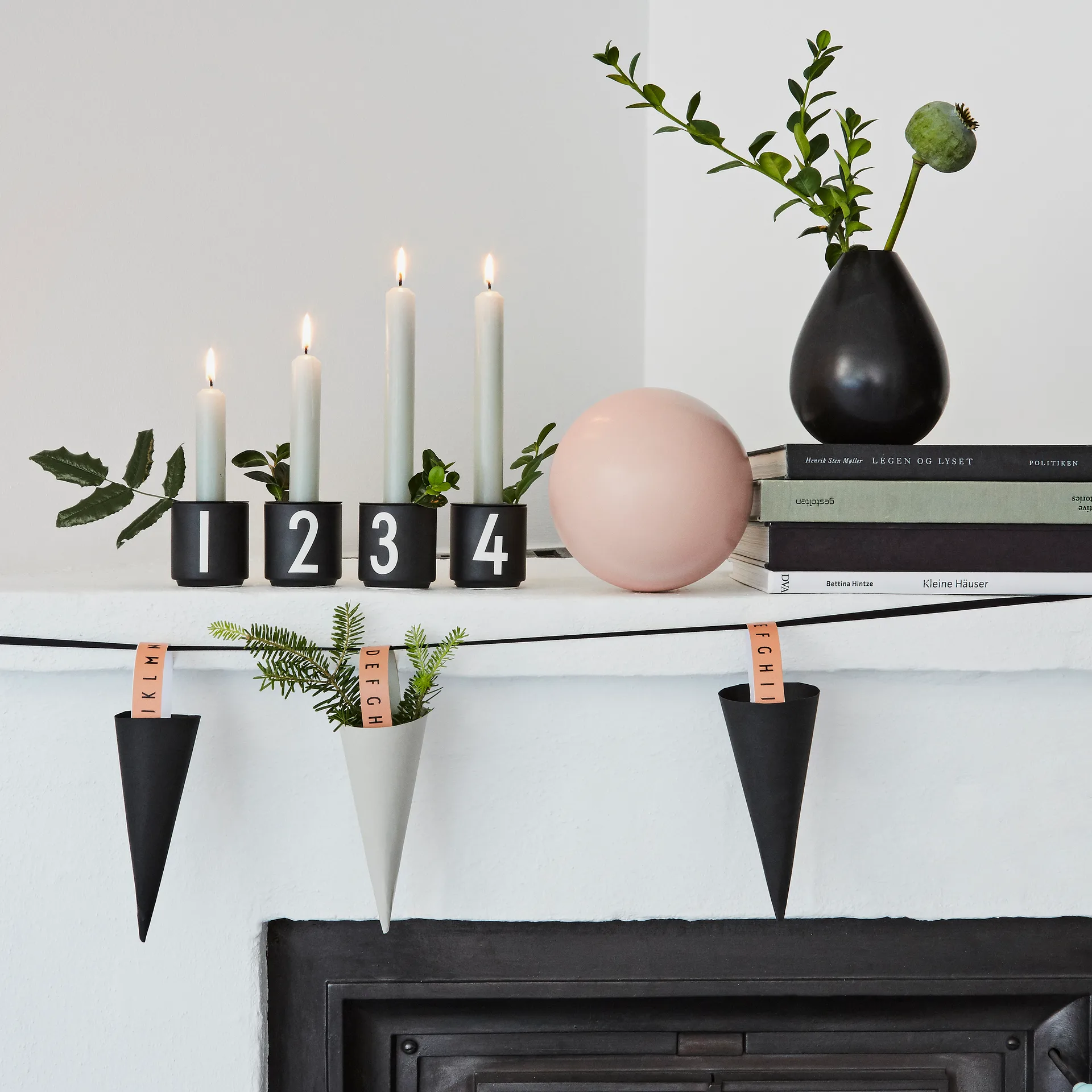 디자인레터스 에스프레소 컵 4개 세트 블랙, Black Design Letters | 디자인레터스