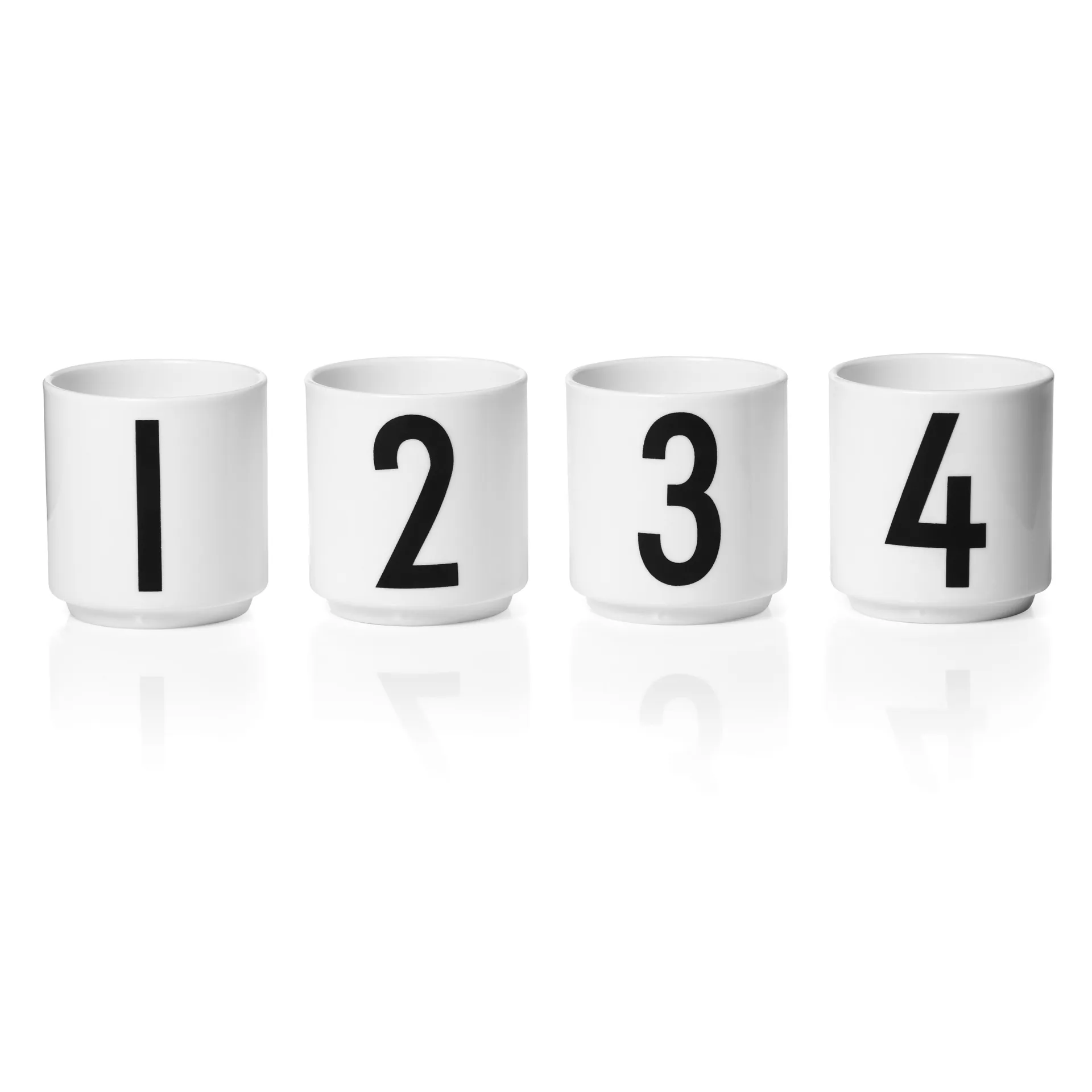 디자인레터스 에스프레소 컵 4개 세트, White Design Letters | 디자인레터스