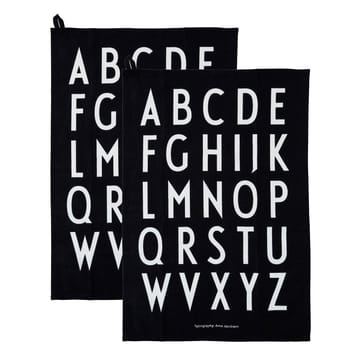 디자인레터스 주방타올 40x60 cm 2개 세트 - Black - Design Letters | 디자인레터스