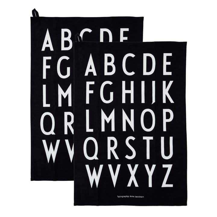 주방타올 40x60 cm 2팩 - Black - Design Letters | 디자인레터스