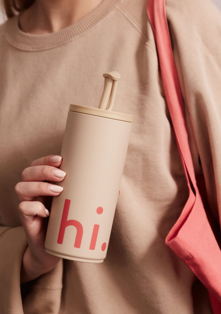 트래블 라이프 보온병 & 스트로우 50 cl, Hi-beige Design Letters | 디자인레터스