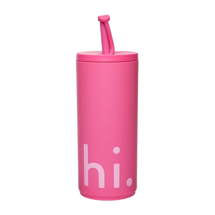 트래블 라이프 보온병 & 스트로우 50 cl, Hi-cherry pink Design Letters | 디자인레터스