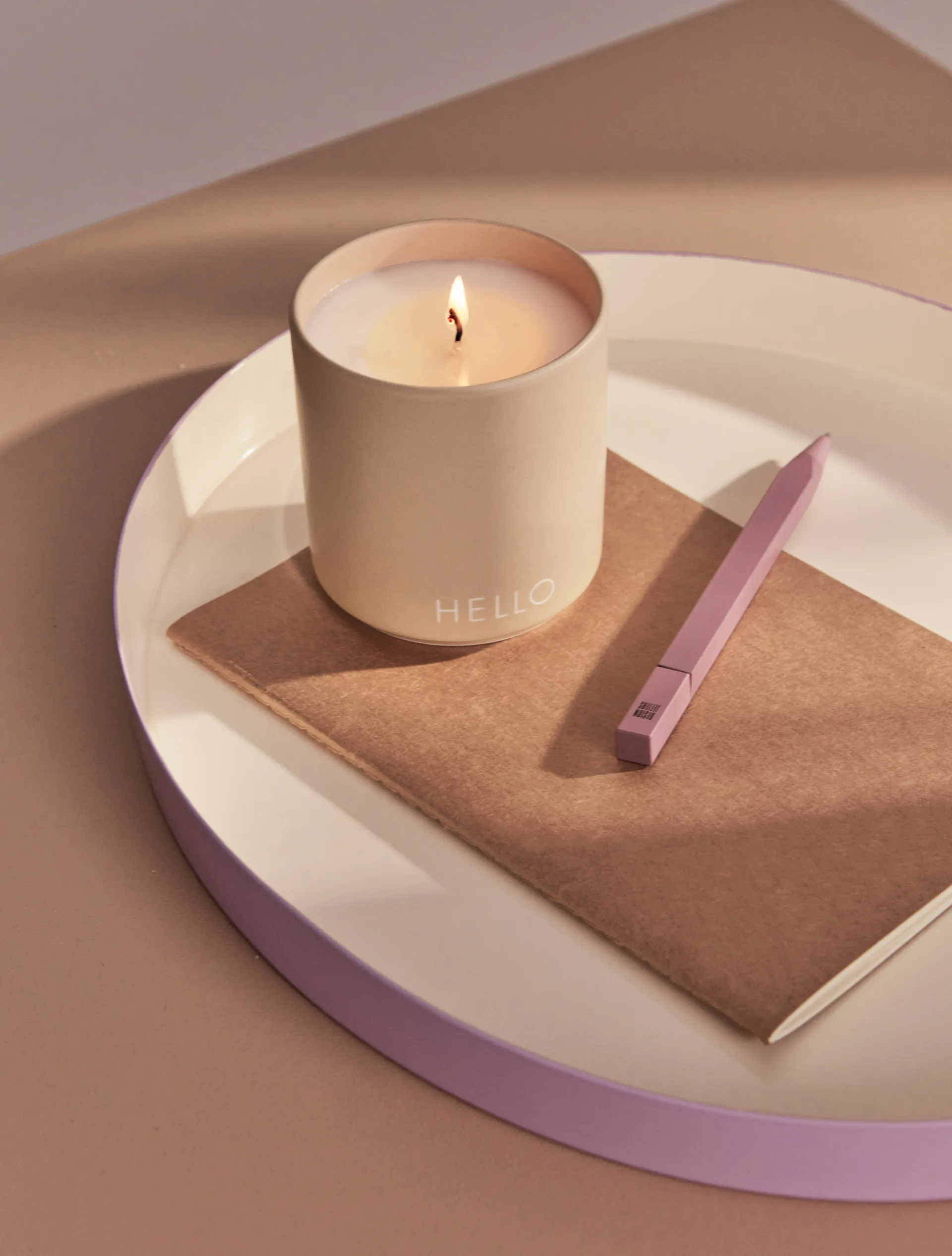 디자인레터스 향초 Ø8 cm, Hello-beige Design Letters | 디자인레터스