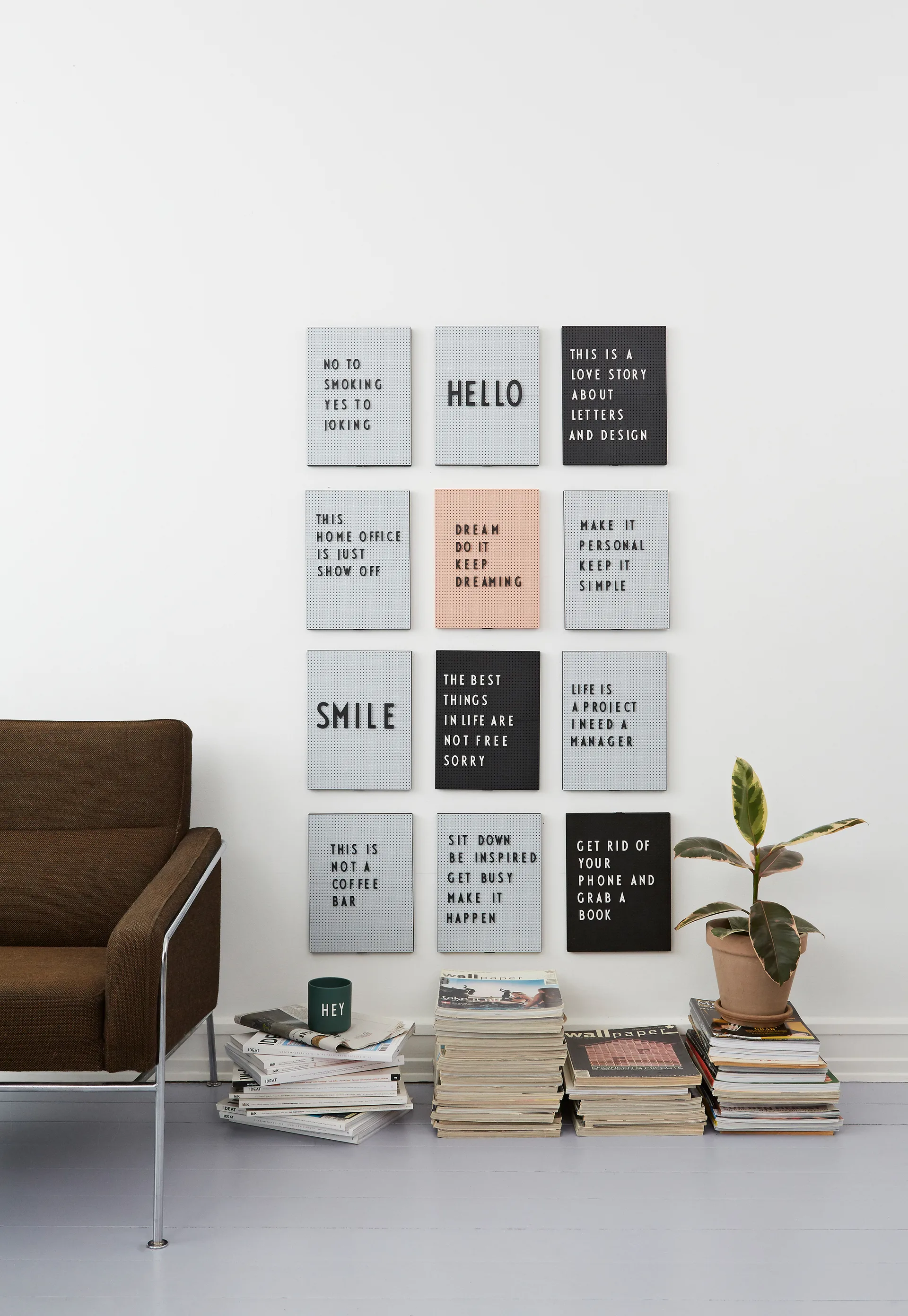 디자인레터스 메세지 보드 A4, Black Design Letters | 디자인레터스