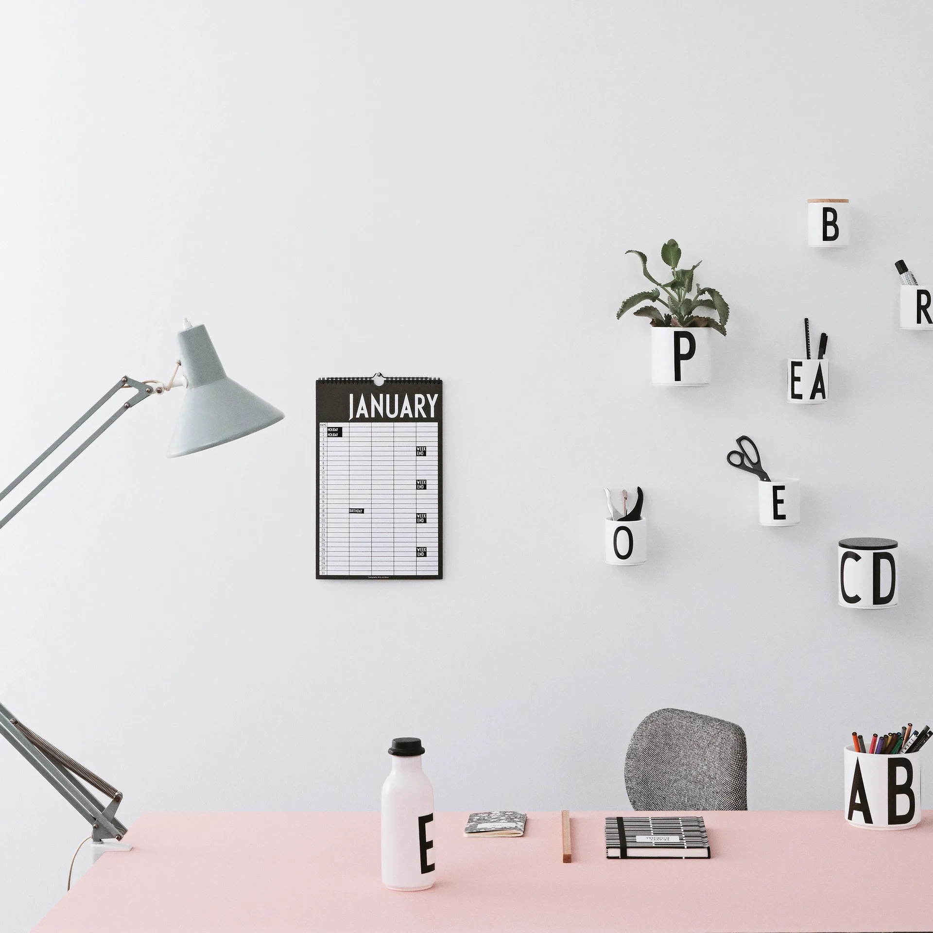 디자인레터스 월간 달력, Black Design Letters | 디자인레터스