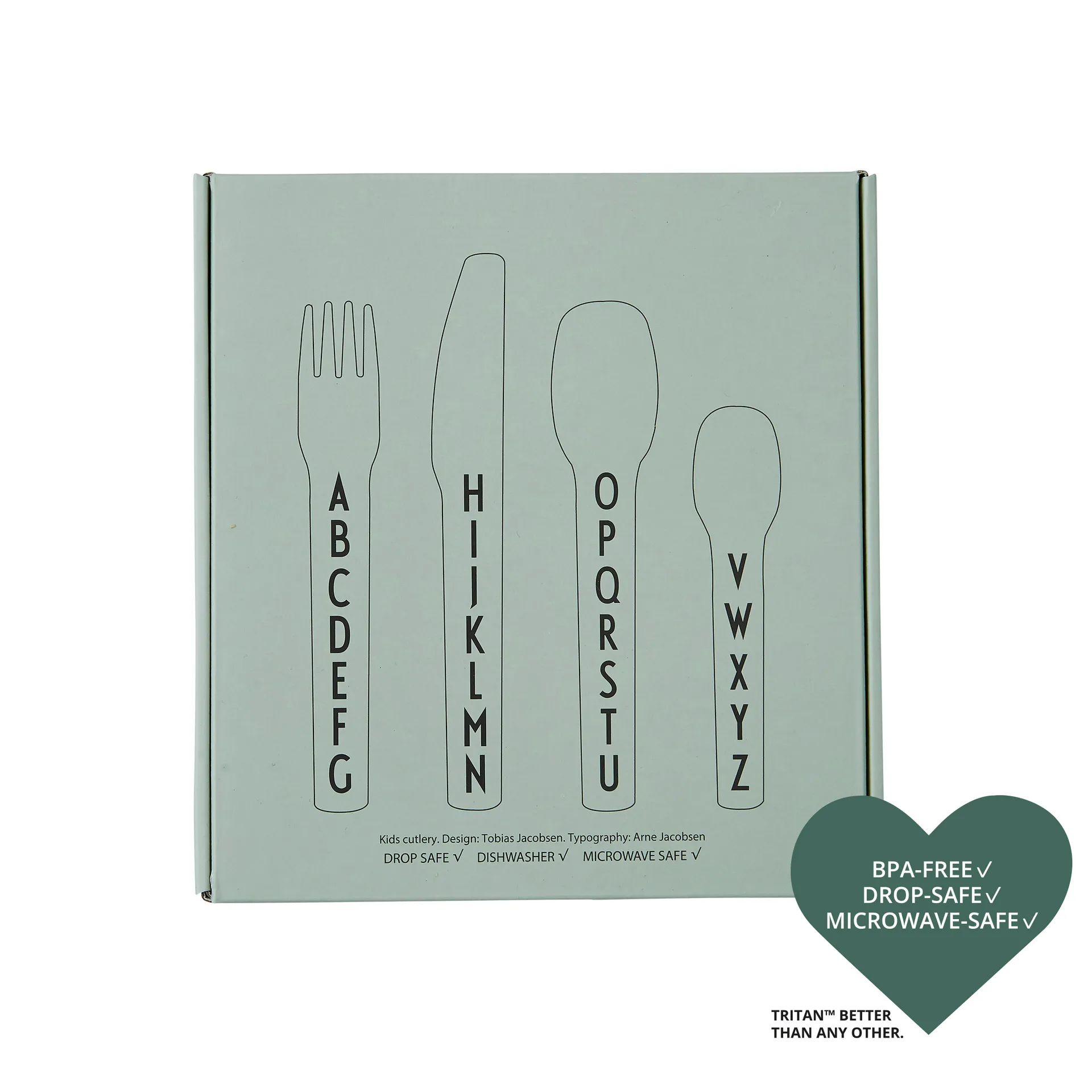 디자인레터스 아이용  커트러리 멜라민, green Design Letters | 디자인레터스