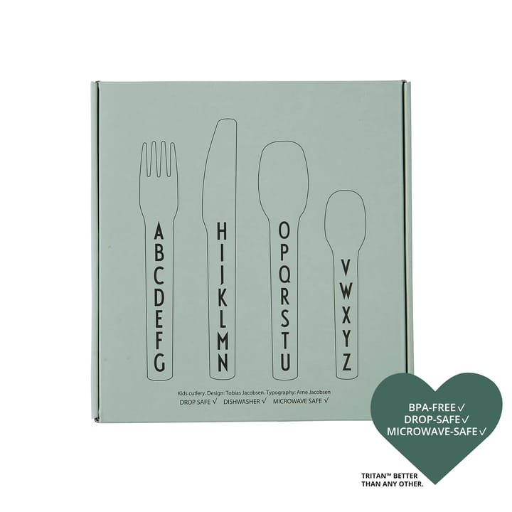 디자인레터스 아이용  커트러리 멜라민, green Design Letters | 디자인레터스