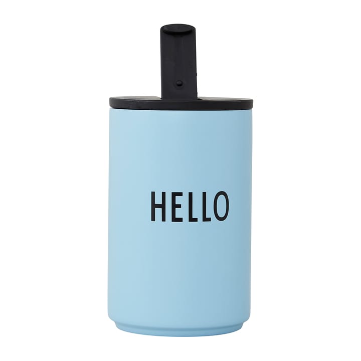 보온 머그 - Light blue-hello - Design Letters | 디자인레터스