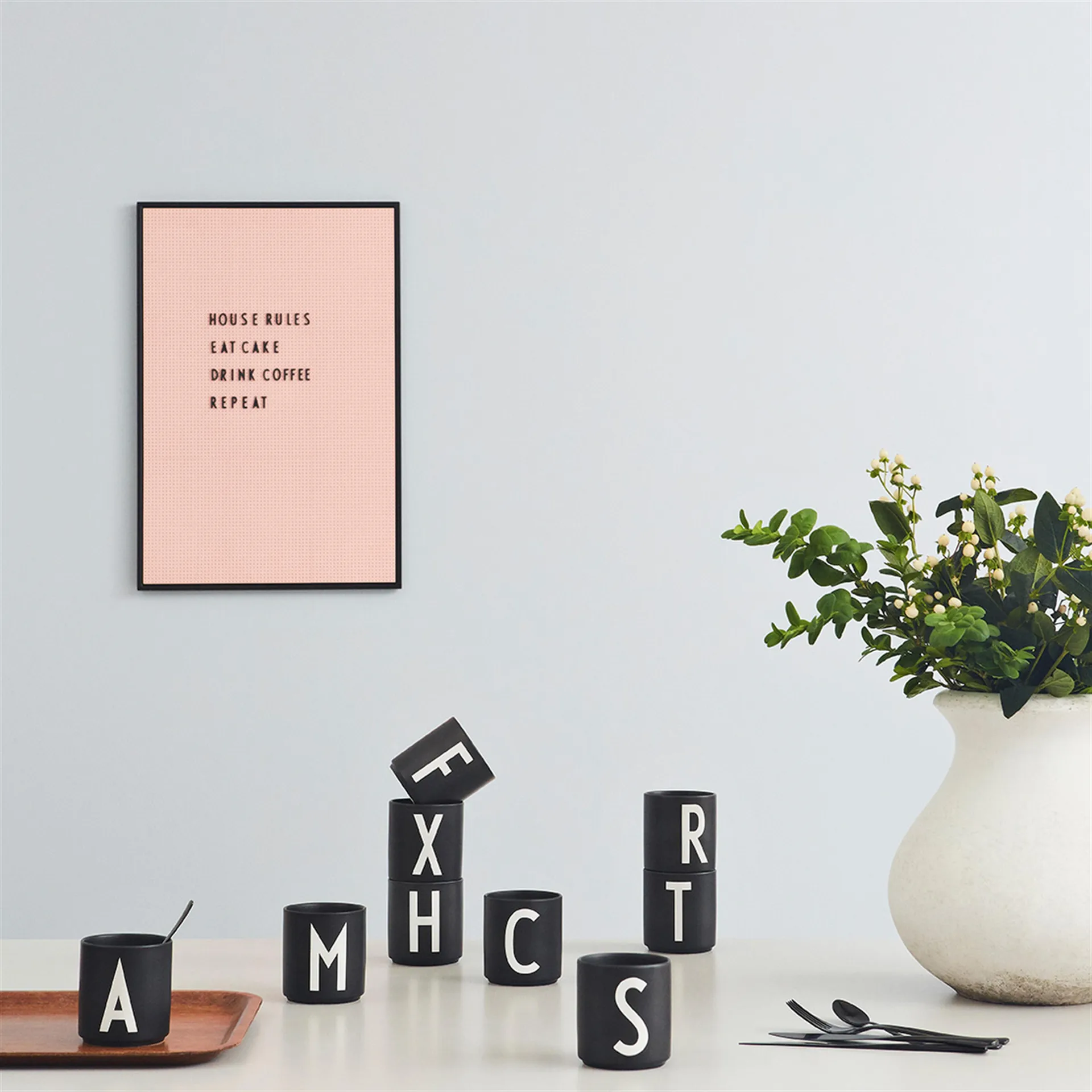 디자인레터스 컵 블랙, W Design Letters | 디자인레터스