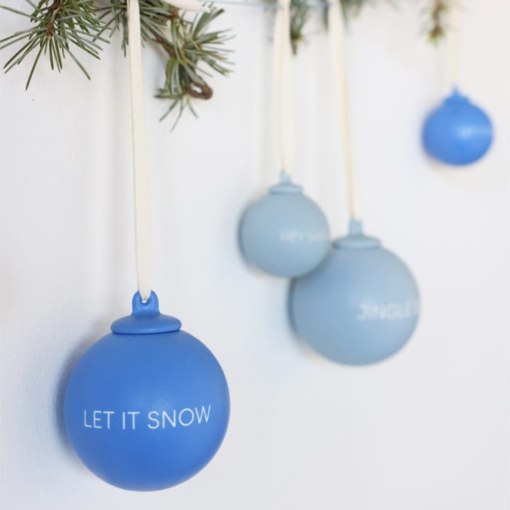 XMAS Stories 크리스마스 바우블 Ø4 cm 4 parts, Cobalt blue-light blue Design Letters | 디자인레터스