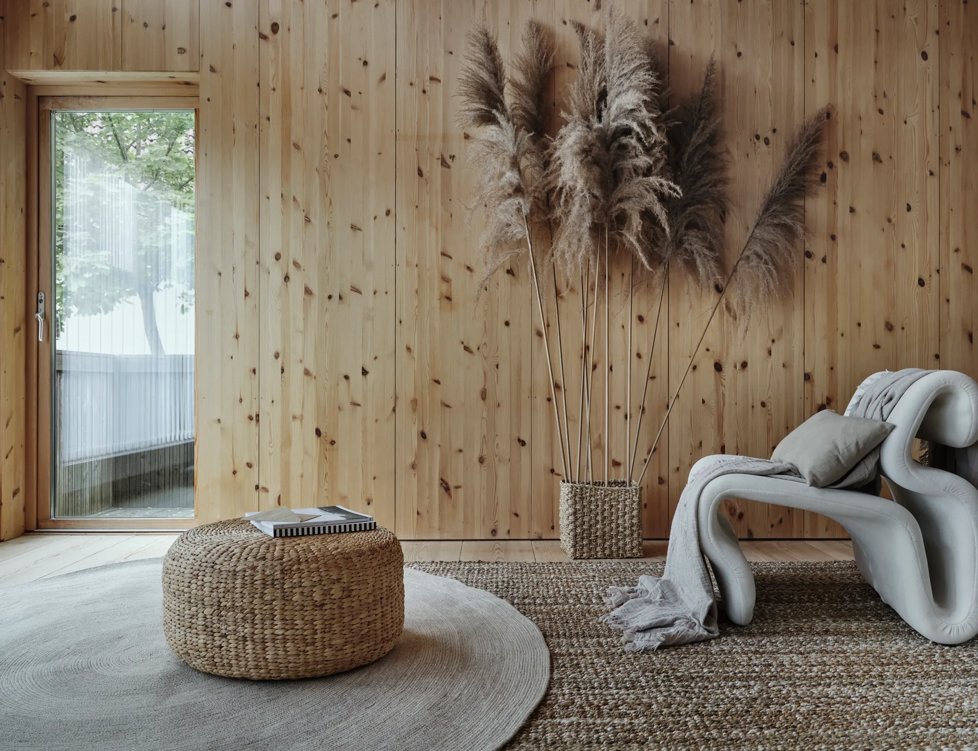 엘라 황헴프 러그 Ø150 cm, white-nature Dixie | 딕시