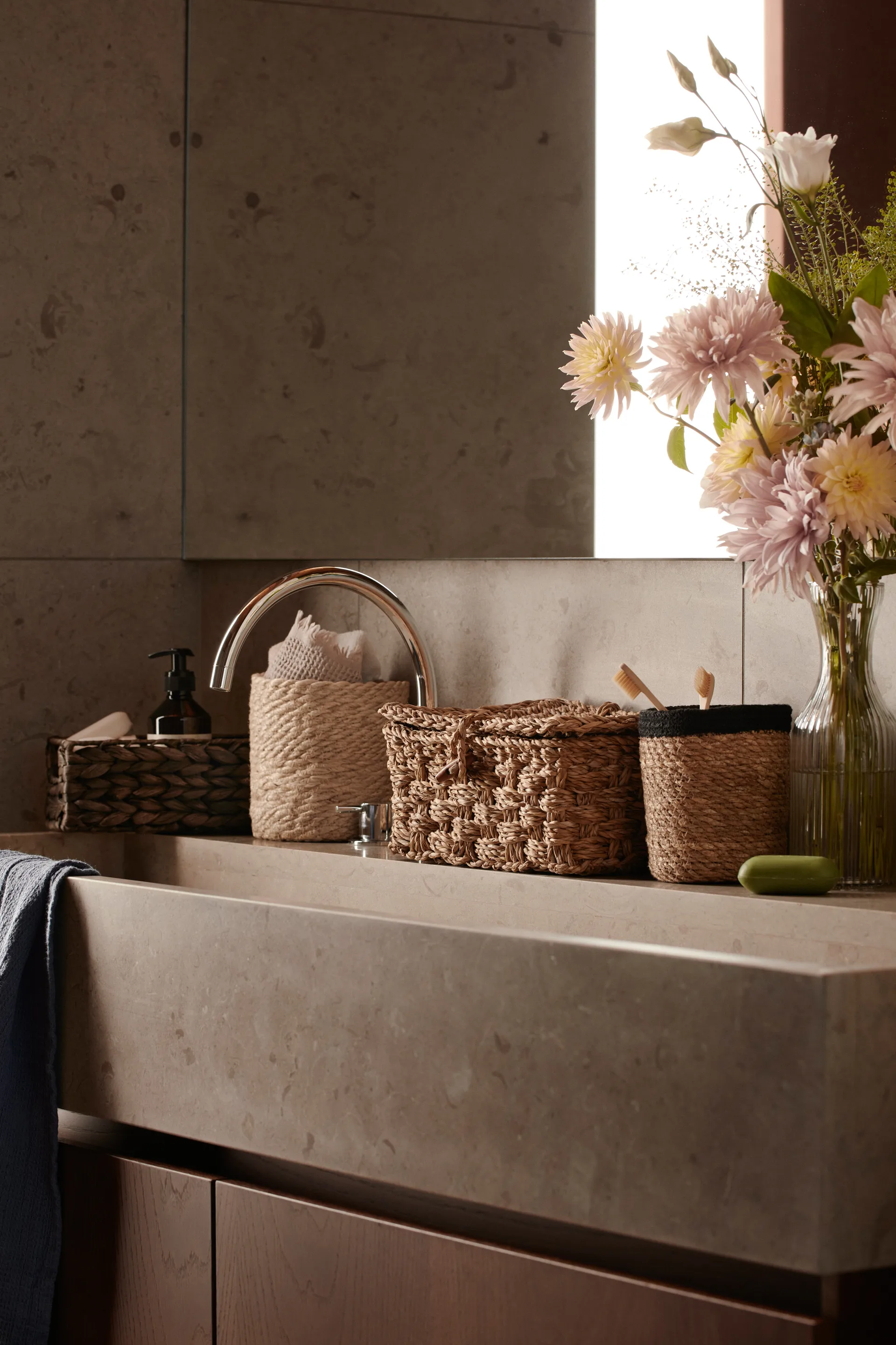 에스더 수납 바스켓 2개 세트, Natural Dixie | 딕시