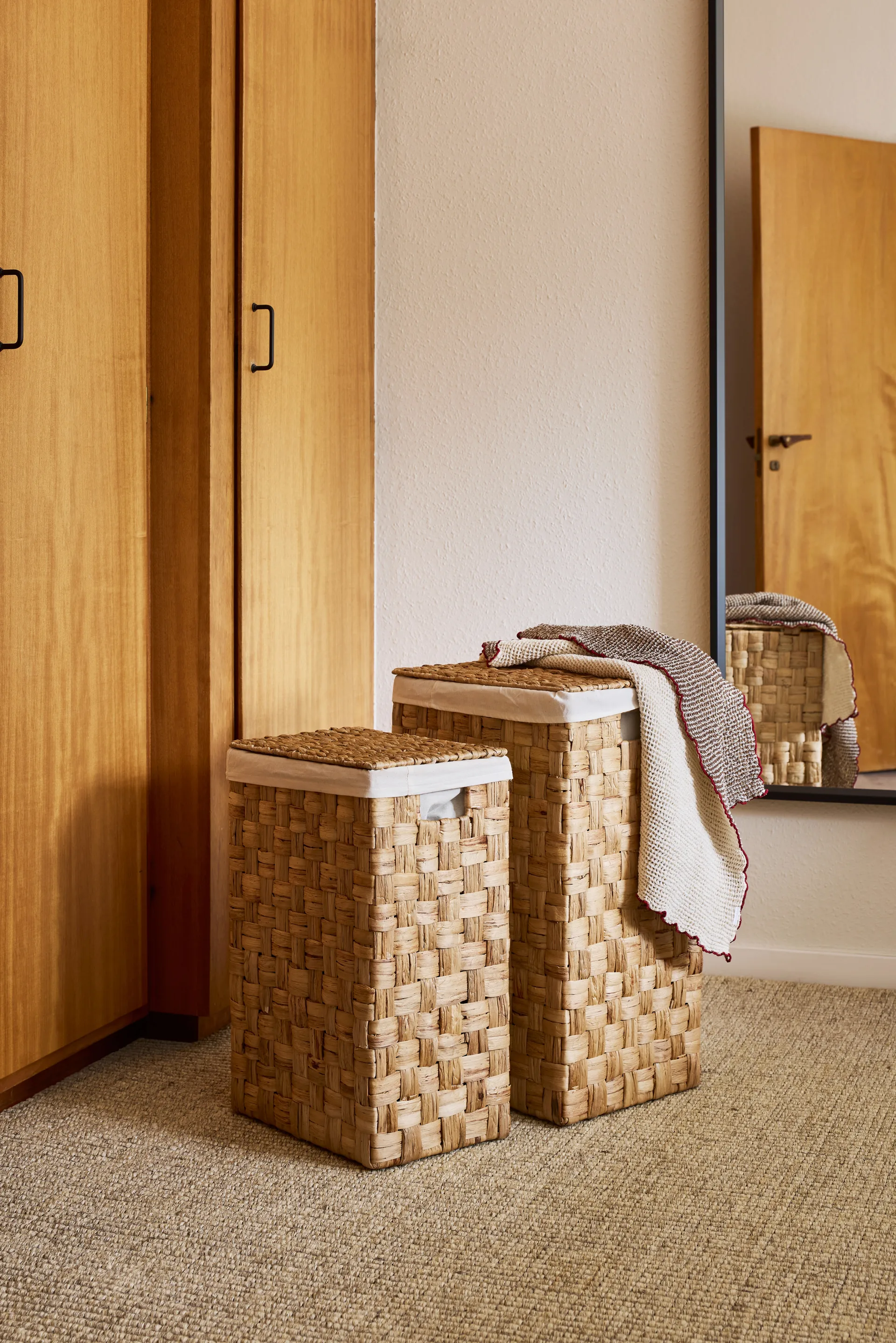 릴리 사각형 세탁 바구니 2개 세트, Natural Dixie | 딕시