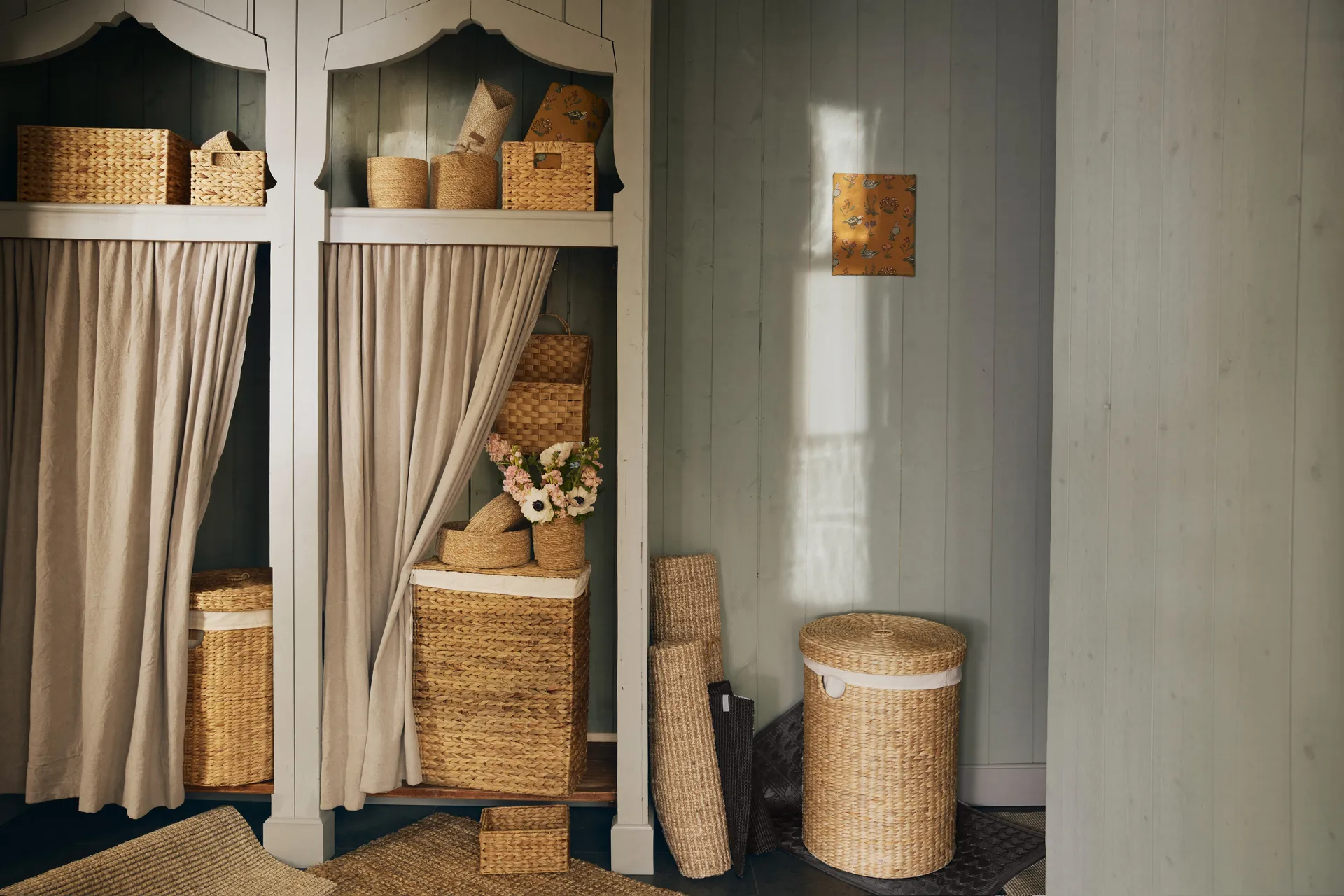 릴리 라운드 세탁 바구니 2개 세트, Natural Dixie | 딕시