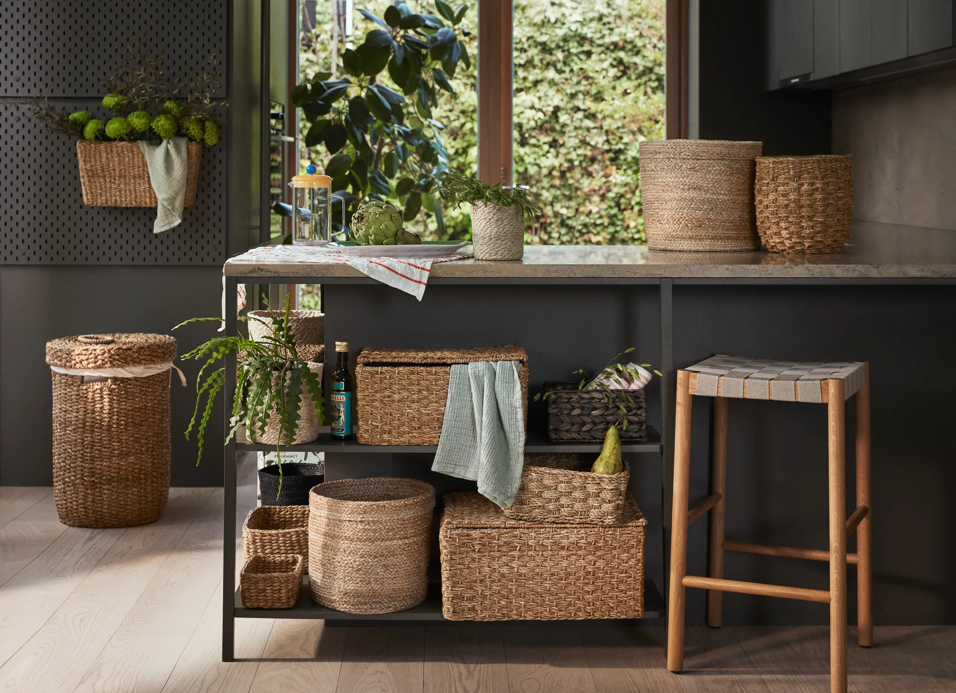 에스더 수납 박스 & 덮개 3개 세트, Natural Dixie | 딕시