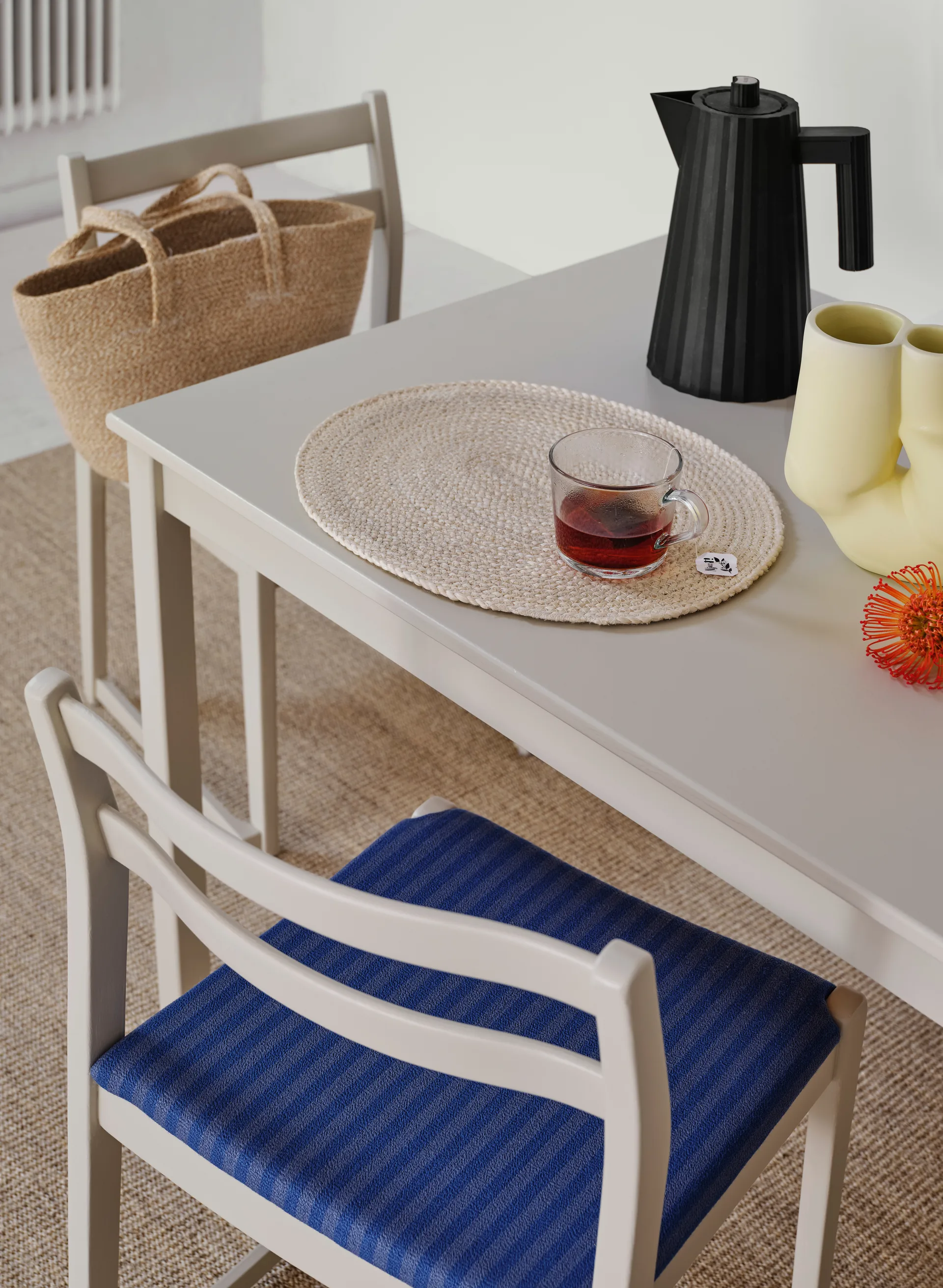땋은 식탁 매트 오벌, ivory Dixie | 딕시