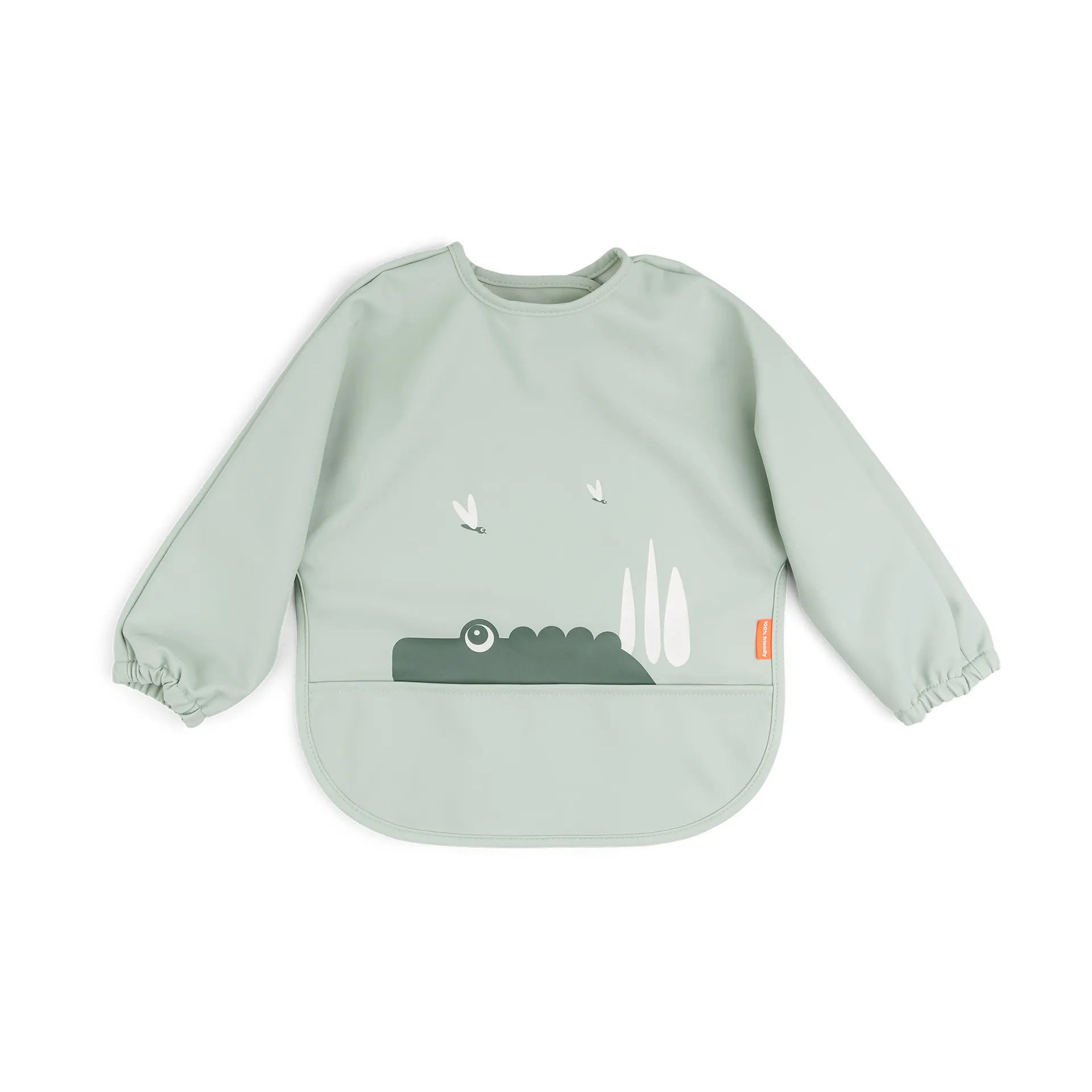 크로코 슬리브 달린 턱받이, Green Done by deer | 던바이디어